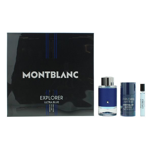  Montblanc Explorer Ultra Blue 3 Piece Gift Set: Eau De Parfum 100ml - Eau De Parfum...