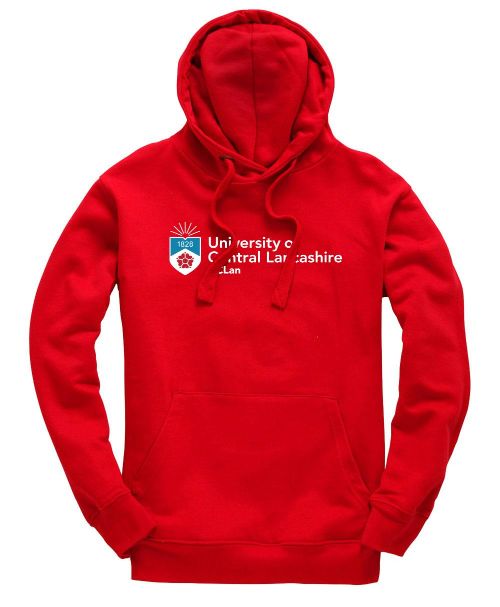 UCLan New Logo Hoodie, Red